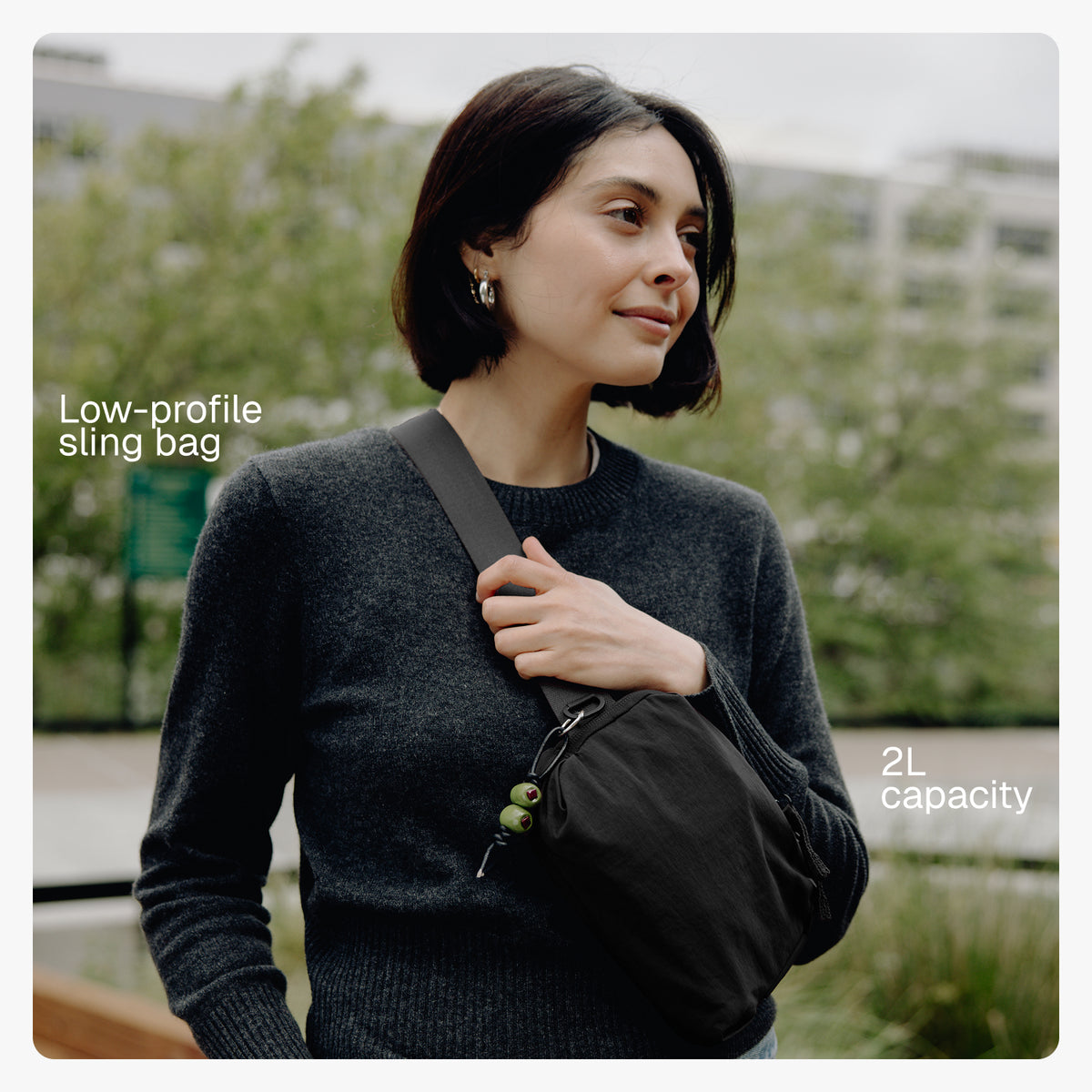 Peak Design City Sling 2L worn in the city – lifestyle image