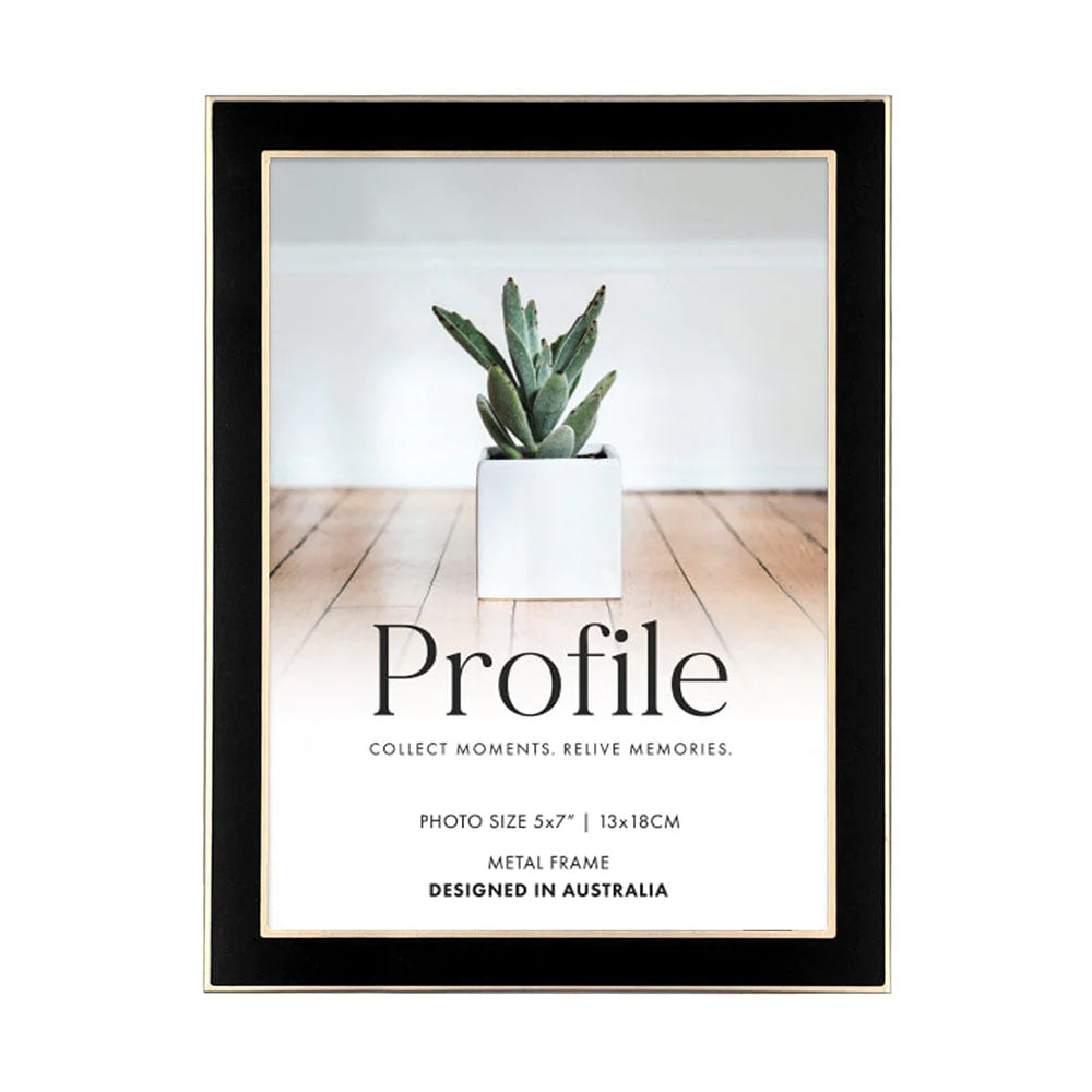 Profile Eternal Black/Rose Gold Metal Photo Frame