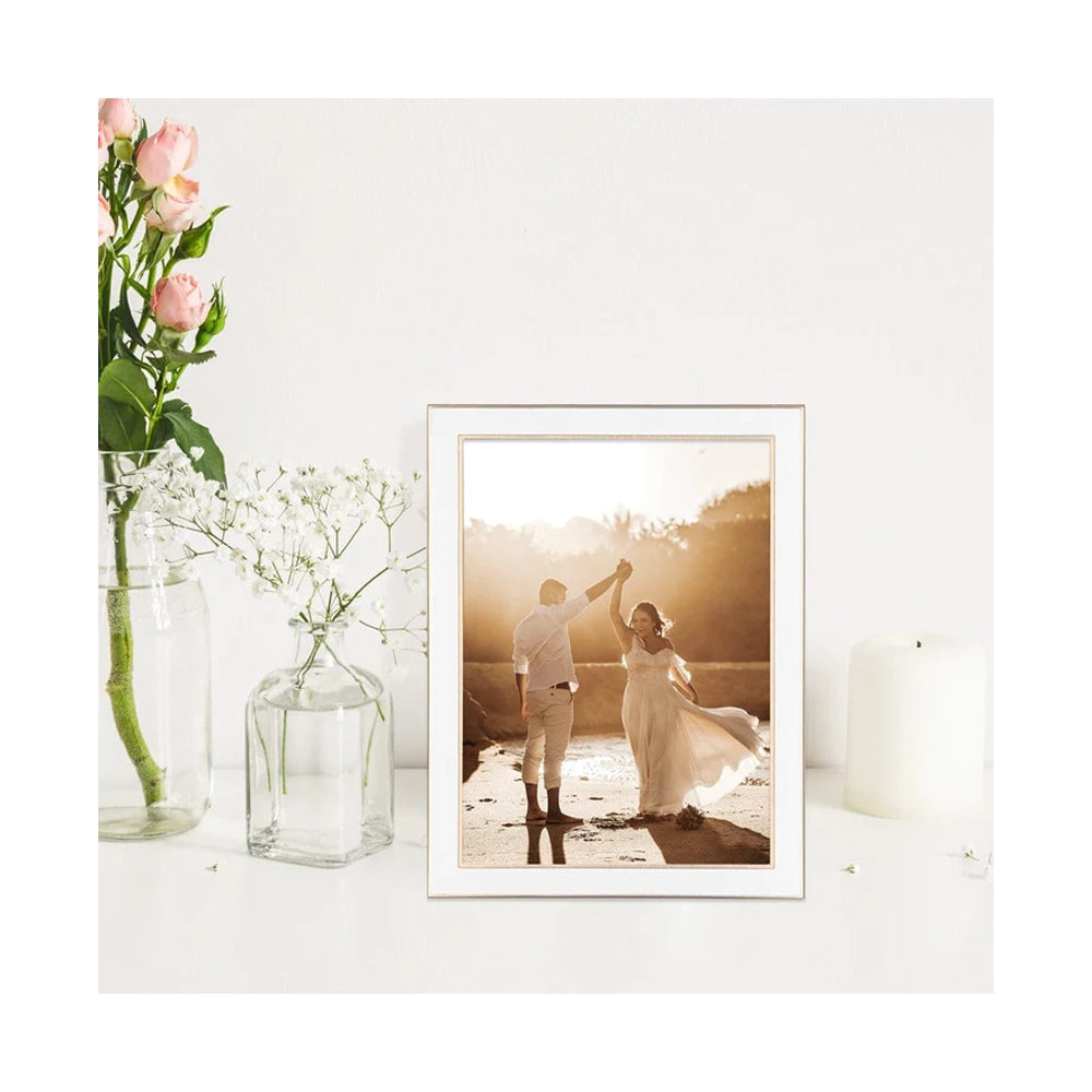 Profile Eternal White/Rose Gold Metal Photo Frame