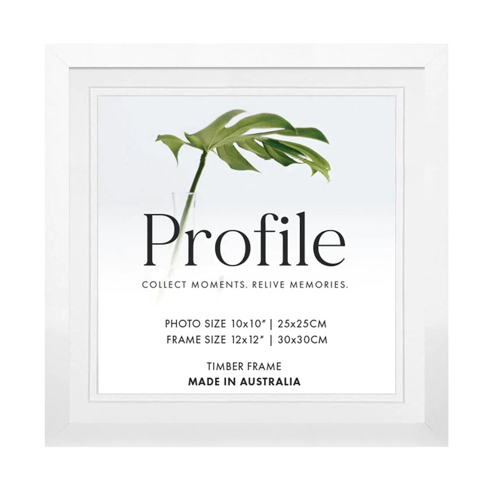 Profile Elegant Deluxe Timber Photo Frame White