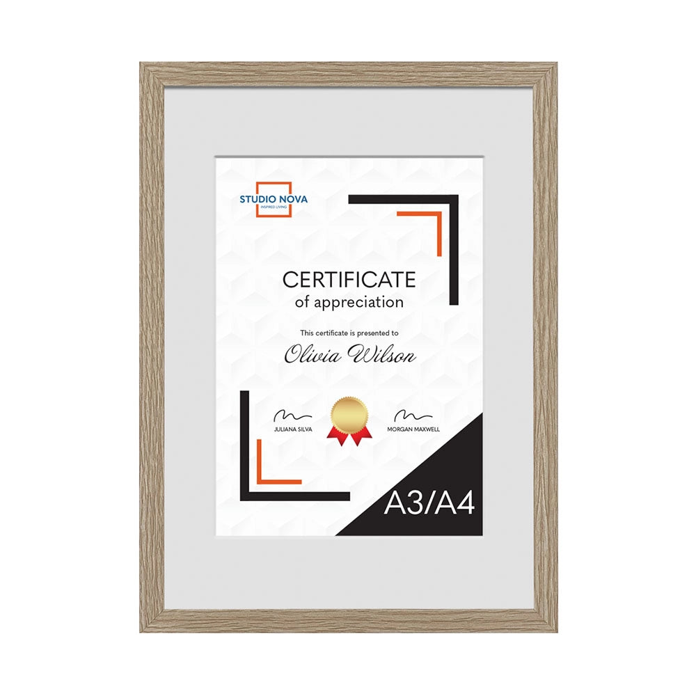 Studio Nova Home Basics Picture Poster/Certificate Frame Natural Oak, 2pcs