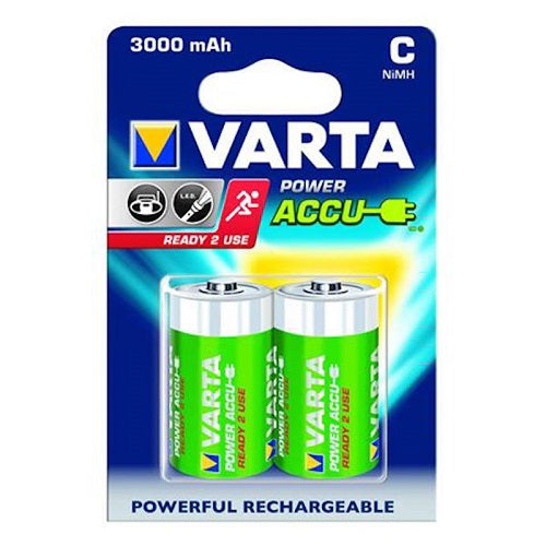 Varta Rechargeable Ni-MH 3000mAh C 2 pack