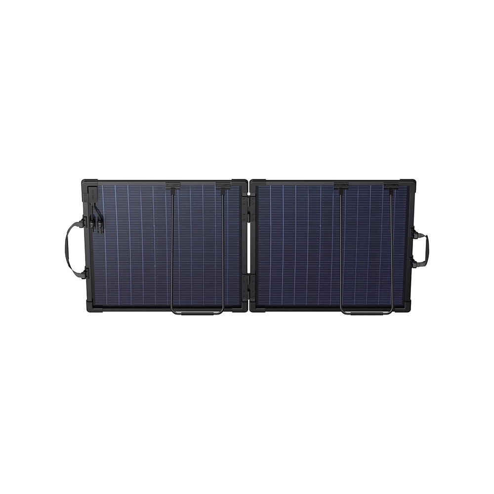 Foldable solar panel on a white background