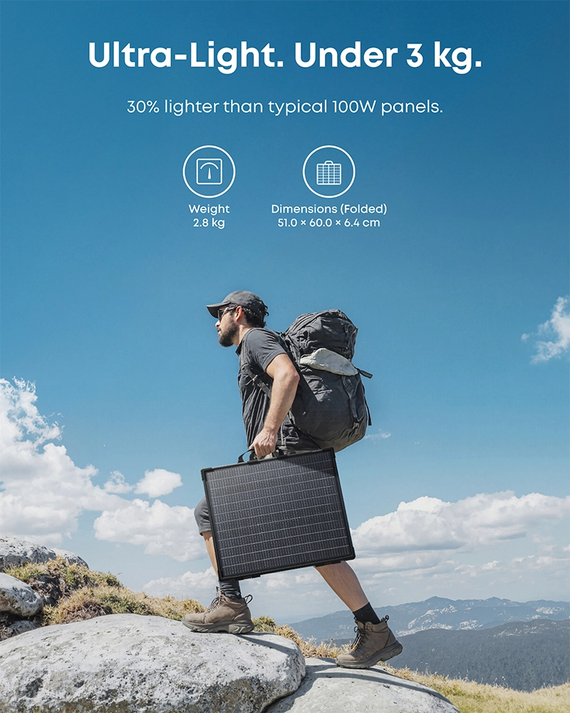 Anker SOLIX PS100 Bifacial Portable Solar Panel (100W)