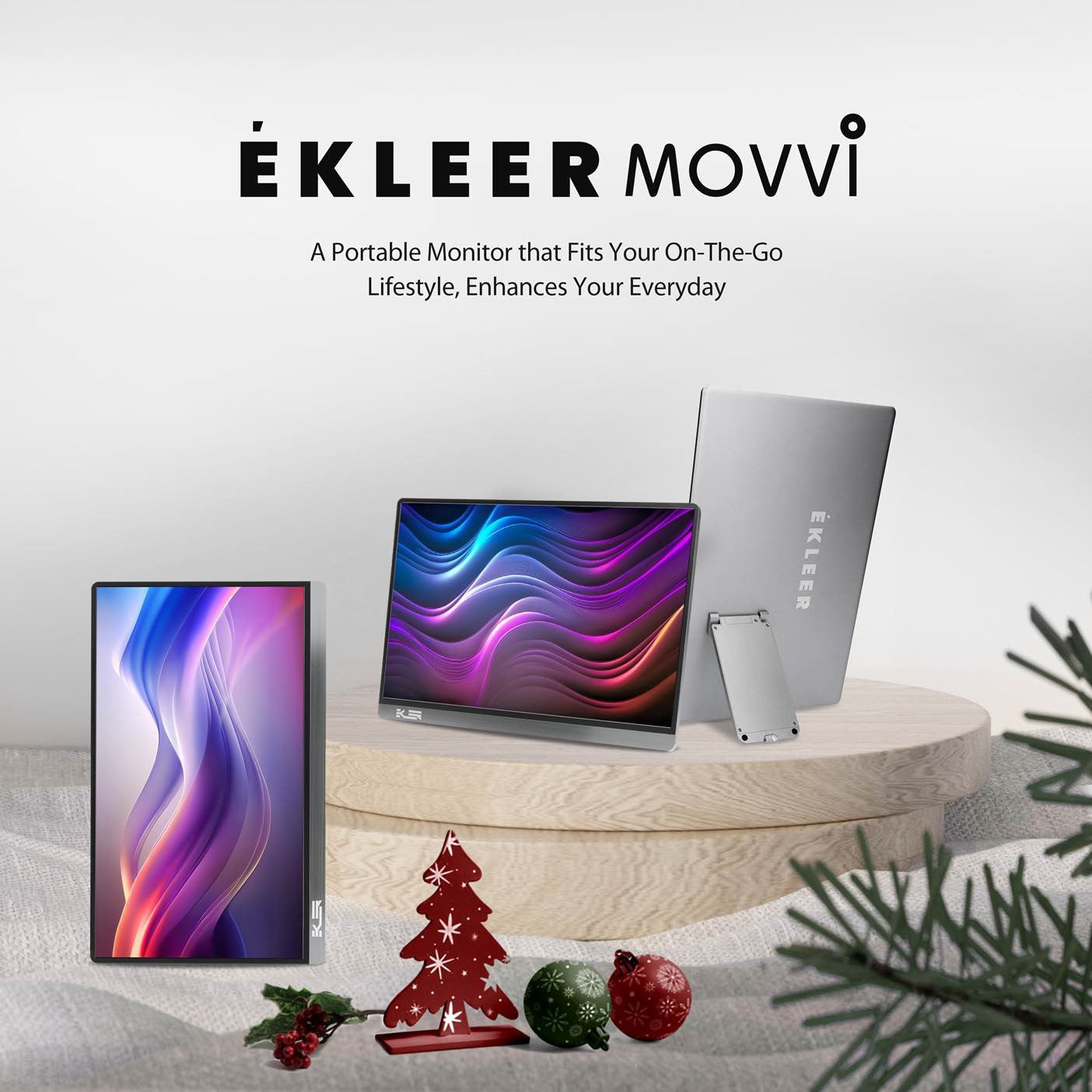 EKLEER MOVVI | 16.1 inch Portable Monitor | Compatible with iPhone, Android, & Nintendo Switch!