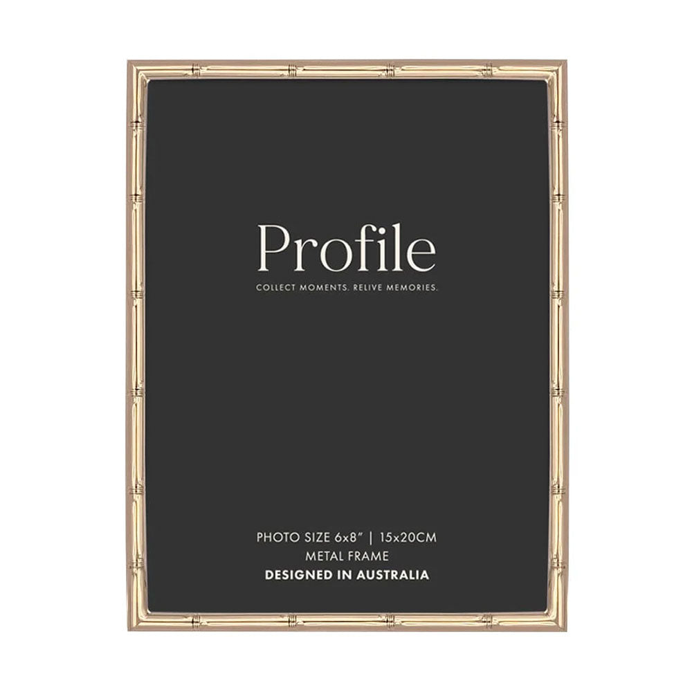 Profile Bamboo Rose Gold Metal Photo Frame