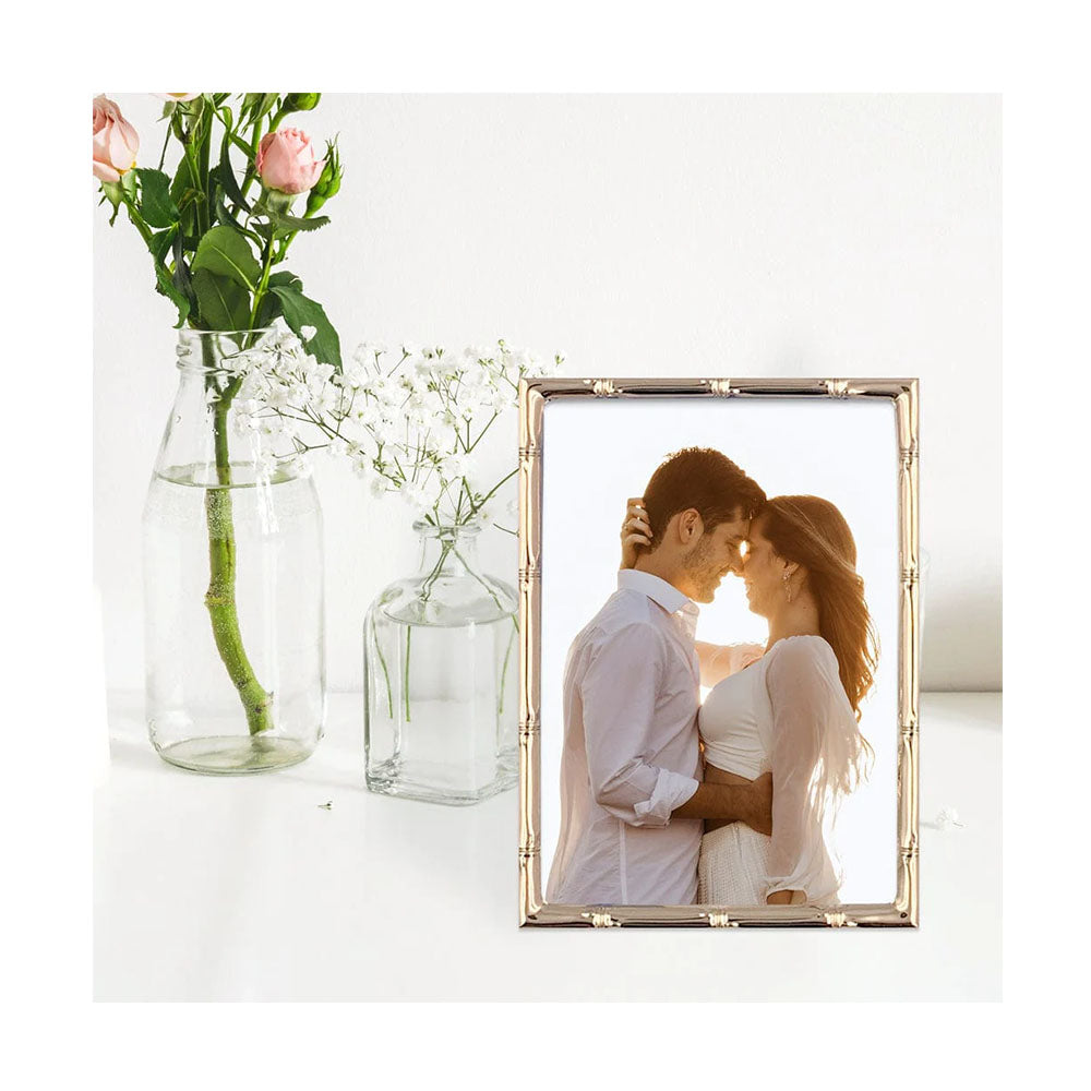 Profile Bamboo Rose Gold Metal Photo Frame