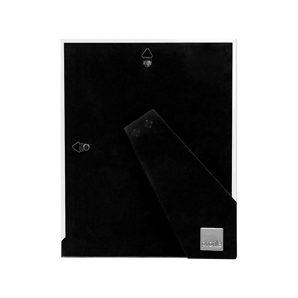 Profile Bamboo White Metal Photo Frame