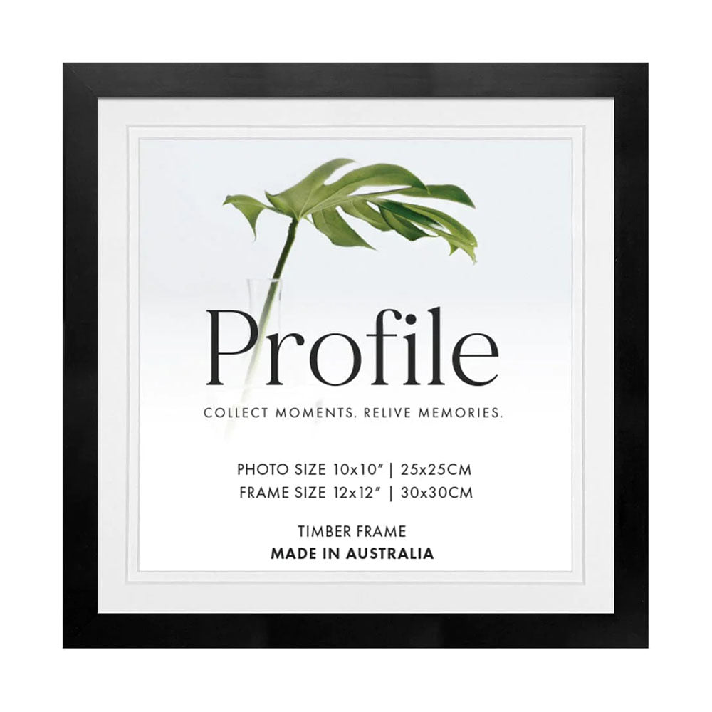 Profile Elegant Deluxe Timber Photo Frame Black