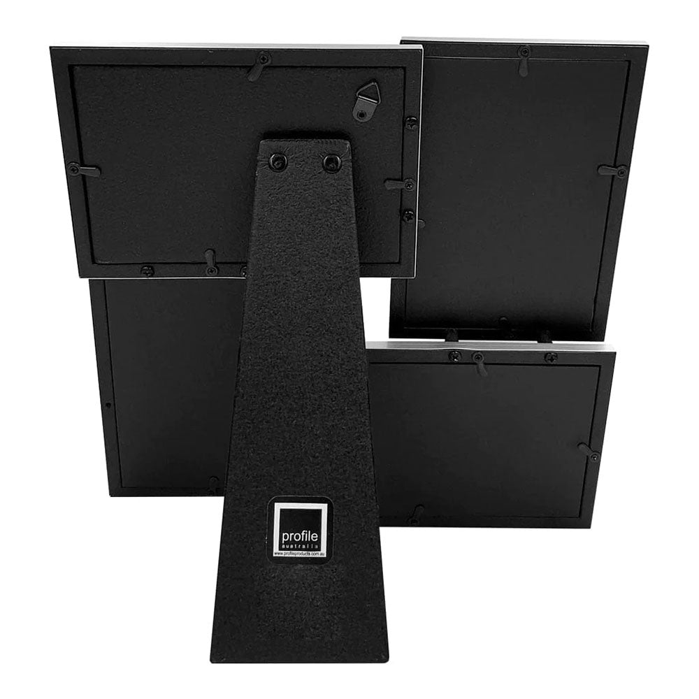 Profile Eternal Black/Rose Gold Metal Collage Four Photo Frame 4x6