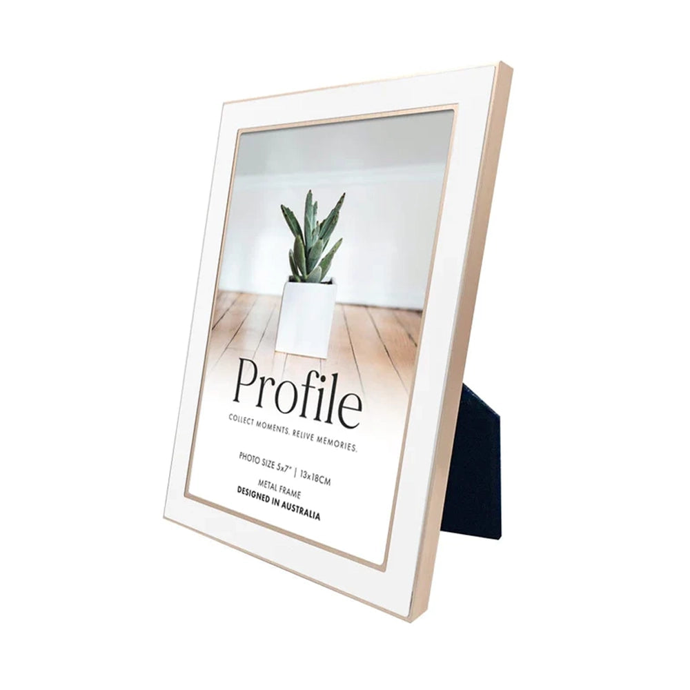 Profile Eternal White/Rose Gold Metal Photo Frame
