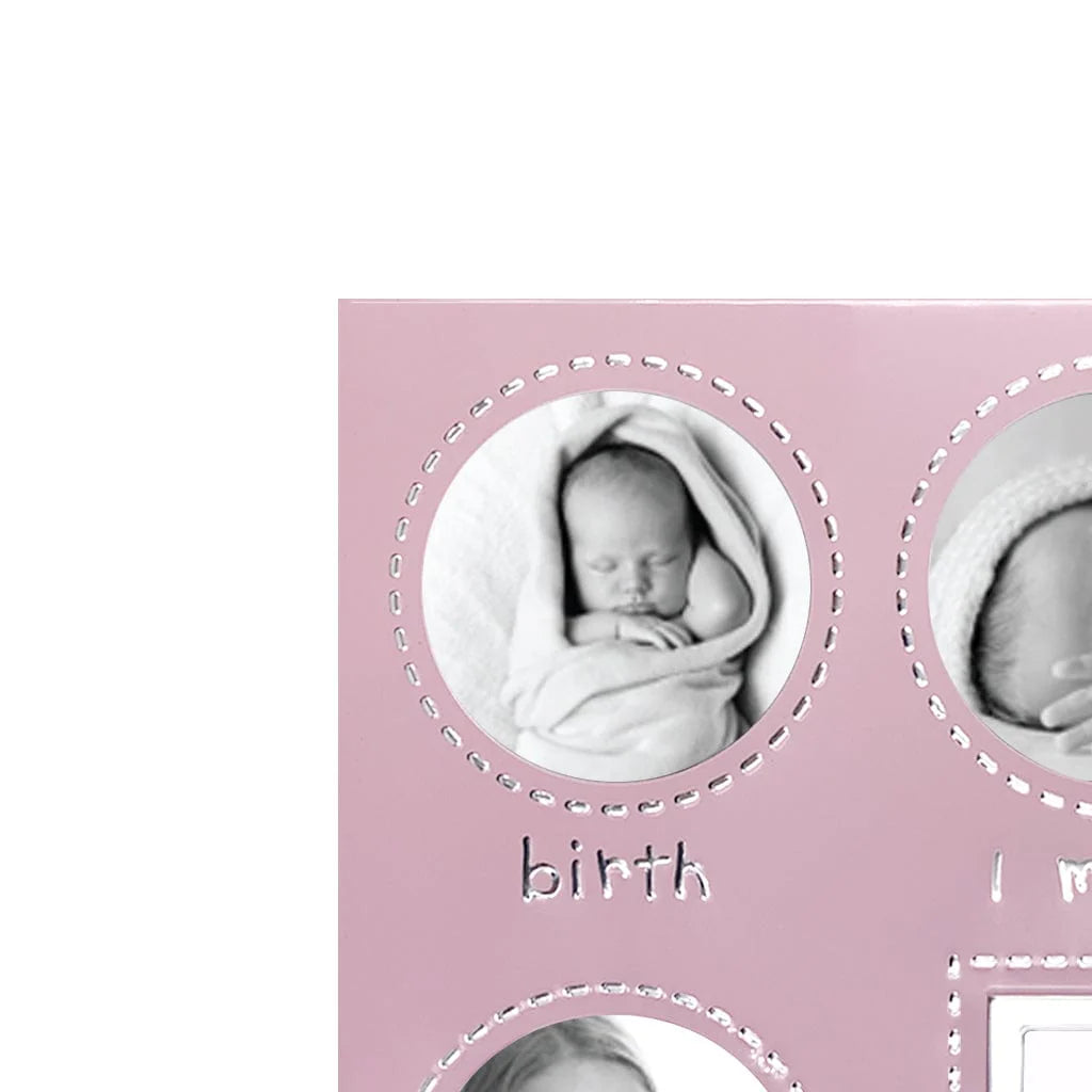 Profile FIRST YEAR Pink Metal Baby Frame 13 Photos