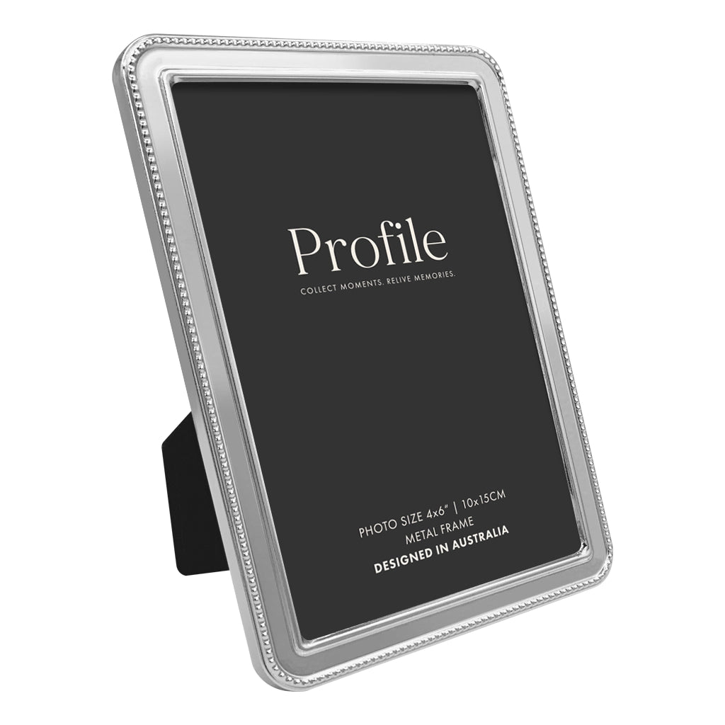 Profile Heirloom Silver Beaded Metal Photo Frames