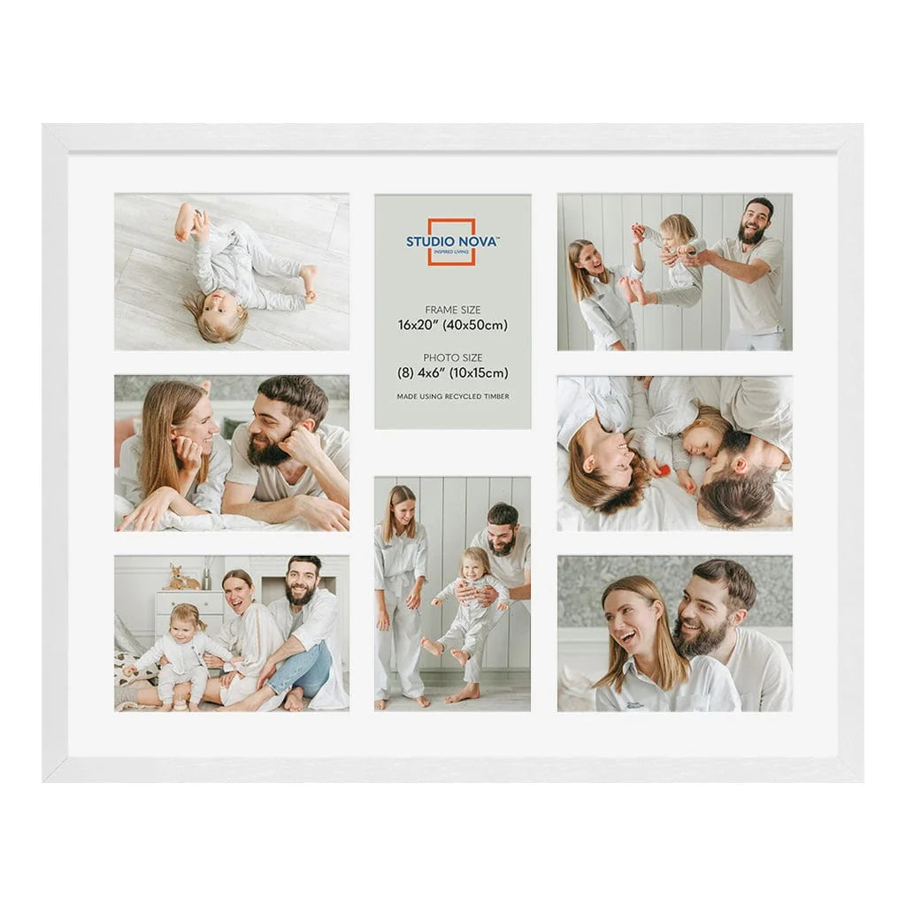 Studio Nova Collage Photo Frame 16x20in (8 Photos) - White