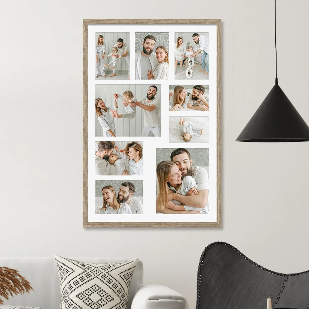 Studio Nova Collage Photo Frame 20x30in (9 Photos) - Natural
