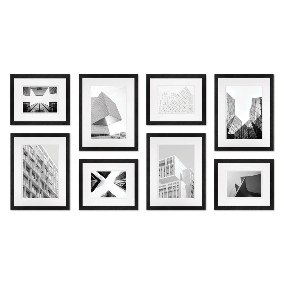 Studio Nova Gallery Photo Wall Frame Set (8 Piece) Black