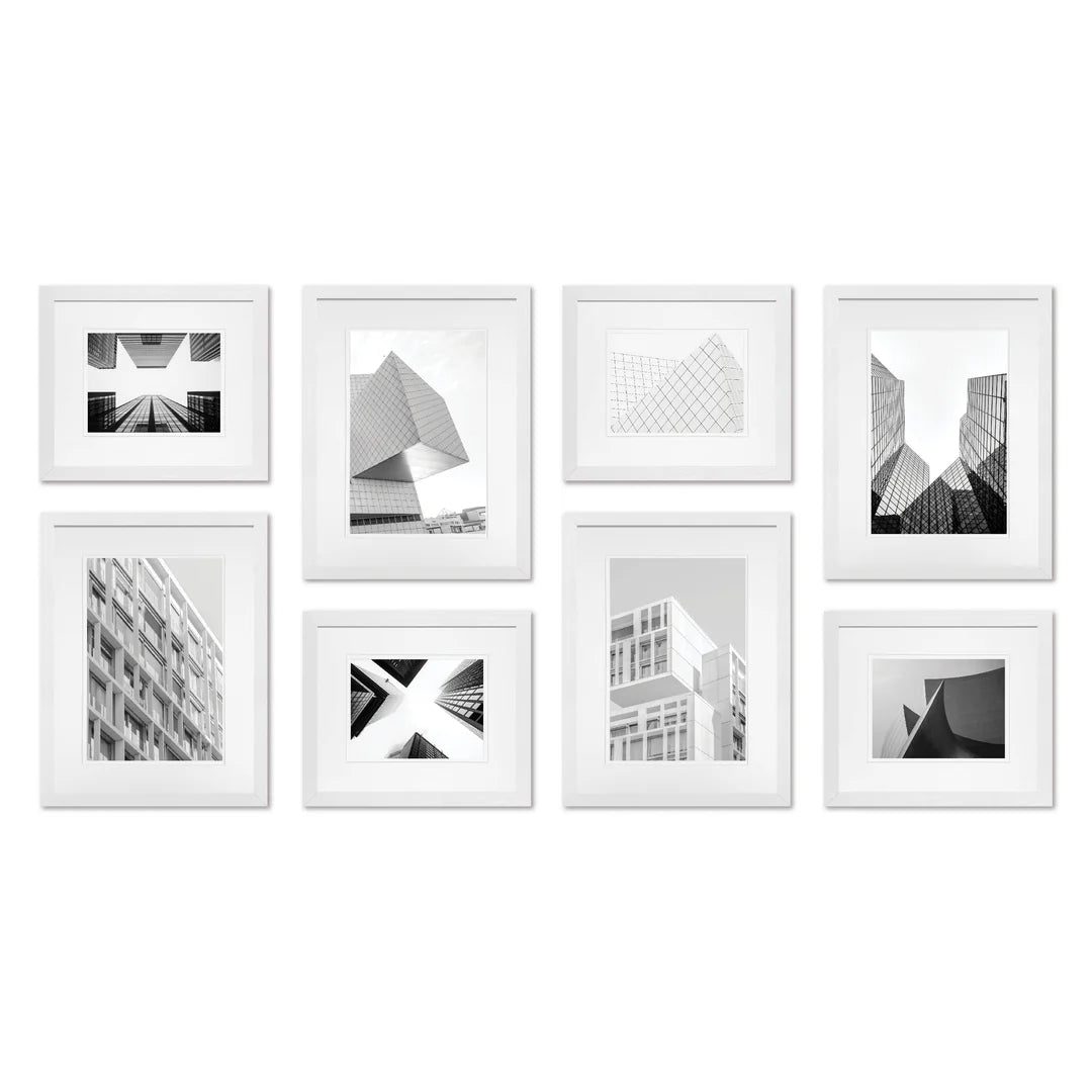 Studio Nova Gallery Photo Wall Frame Set (8 Piece) White