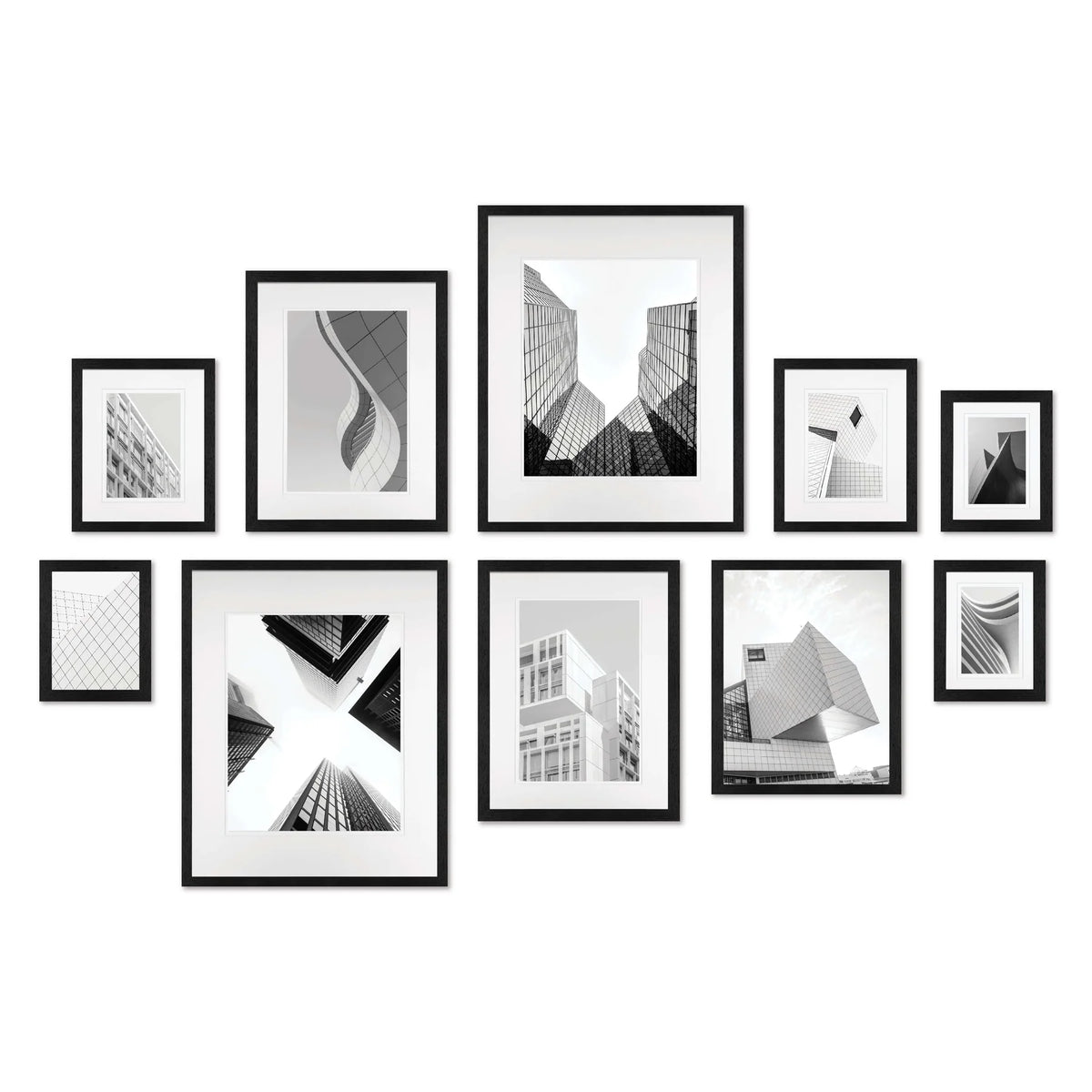 Studio Nova Gallery Wall Photo Frame Set (10 Piece) - Black