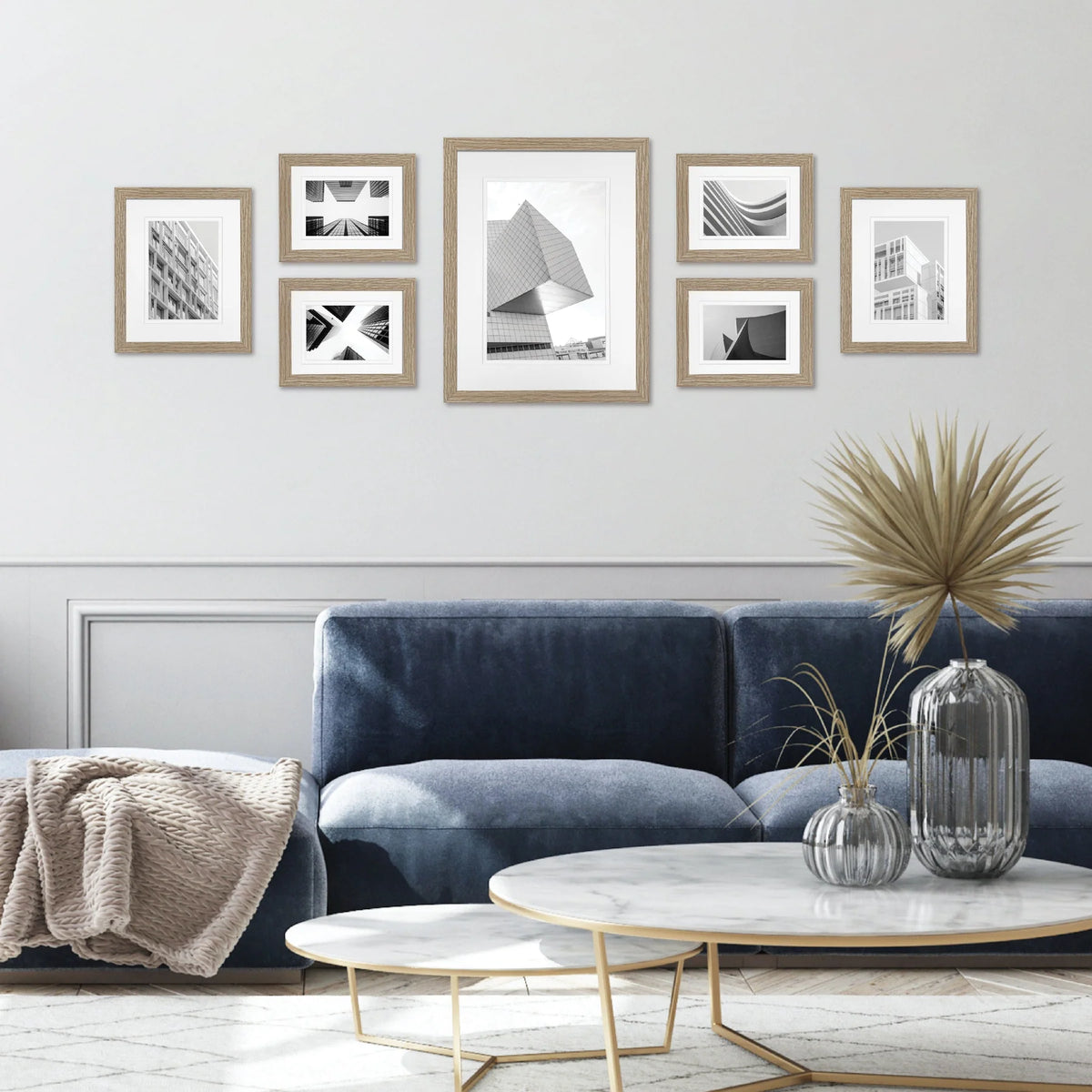 Studio Nova Gallery Wall Photo Frame Set (7 Piece) - Natural