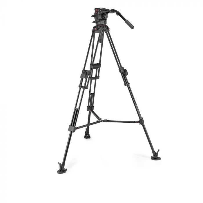 Manfrotto 526 Pro Video Head with 645 Fast Twin Aluminium Tripod