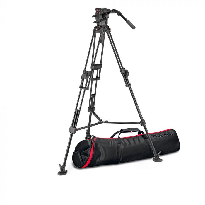 Manfrotto 526 Pro Video Head with 645 Fast Twin Aluminium Tripod