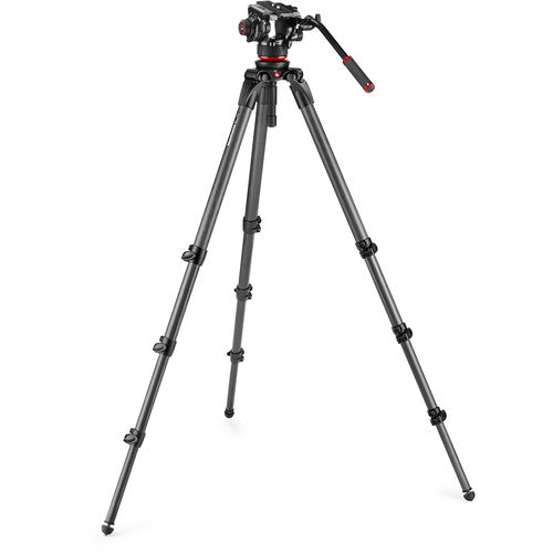 Manfrotto 504X Fluid Video Head with 536 Carbon Single Leg Tripod