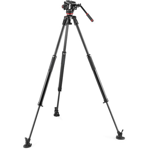 Manfrotto 504X Fluid Video Head with 635 Fast Carbon Single Leg Tripod