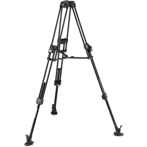 Manfrotto 504X Fluid Video Head with 645 Fast Twin Aluminium Tripod