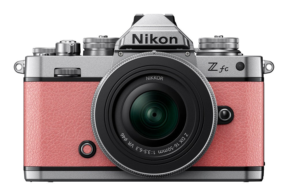Nikon Z FC Coral Pink with Nikkor Z DX 16-50mm VR Silver