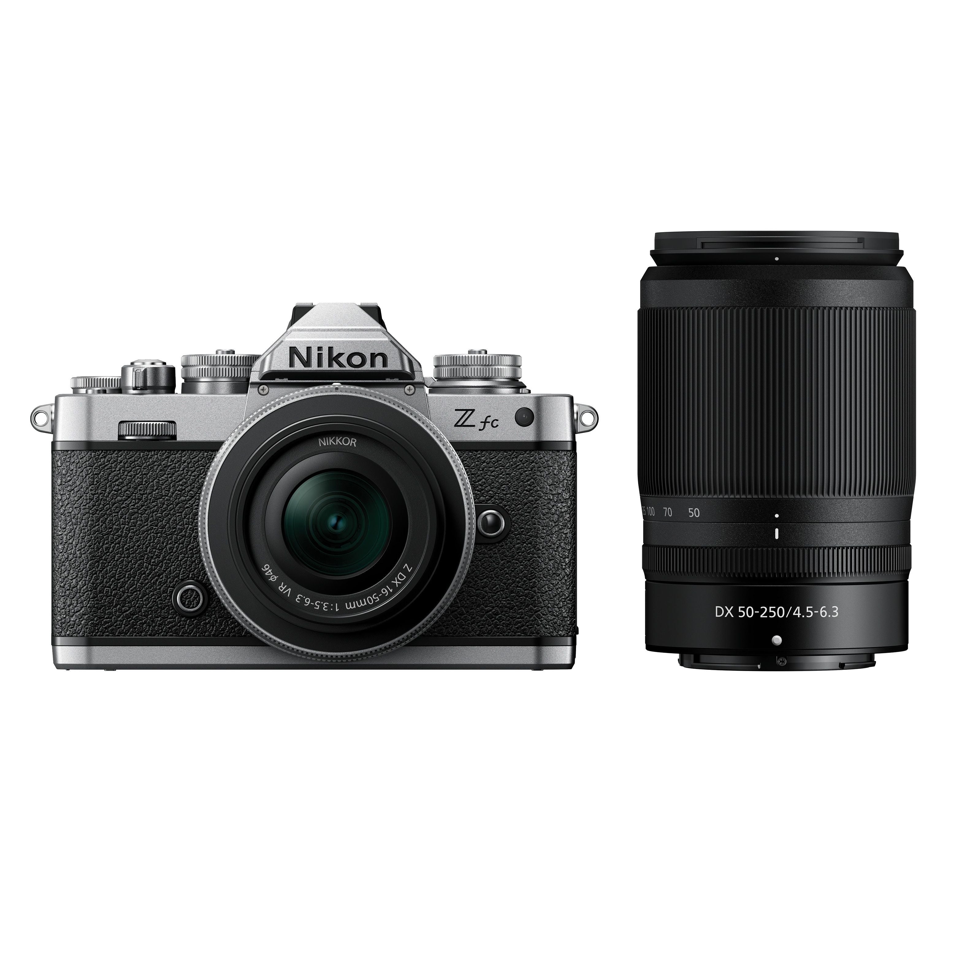 Nikon Z FC Black with Nikkor Z DX 16-50mm VR Silver & 55-250 VR Black