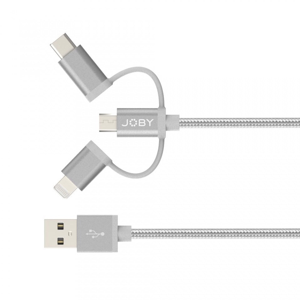Joby Charge Sync Cable 3 In 1 1.2M Space Grey