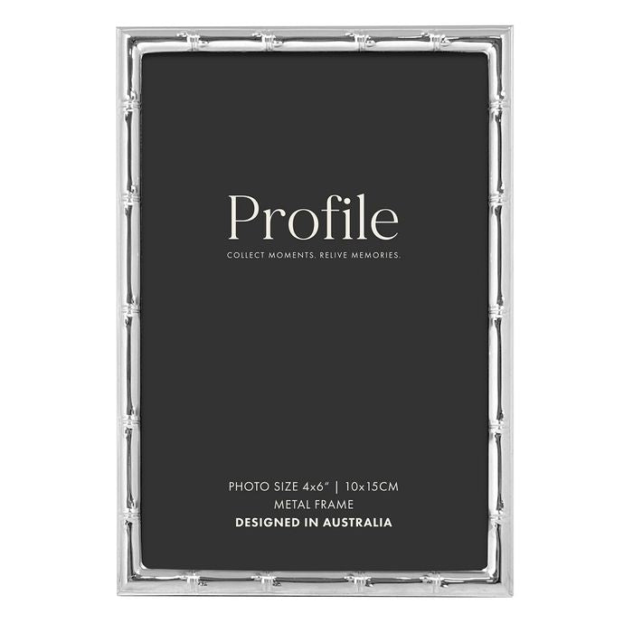 Profile Bamboo Silver Metal Photo Frame