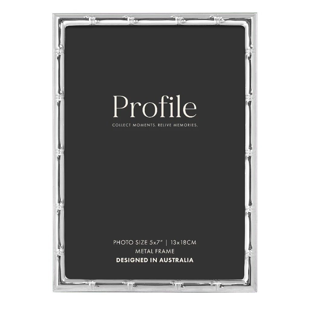 Profile Bamboo Silver Metal Photo Frame