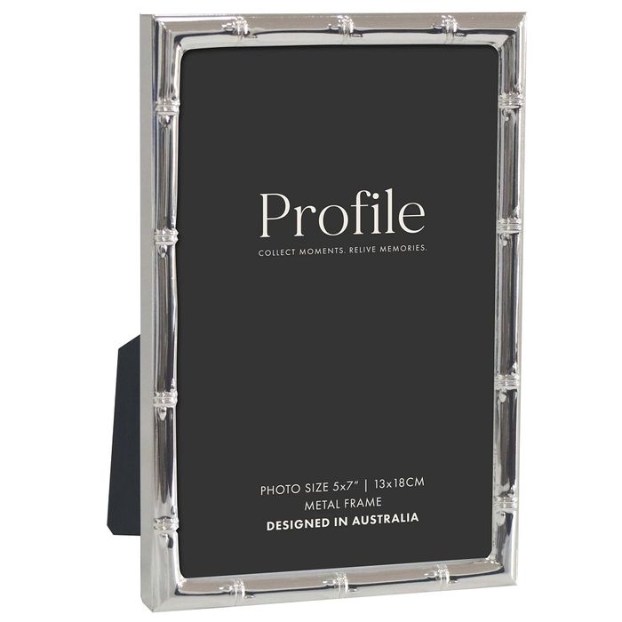Profile Bamboo Silver Metal Photo Frame