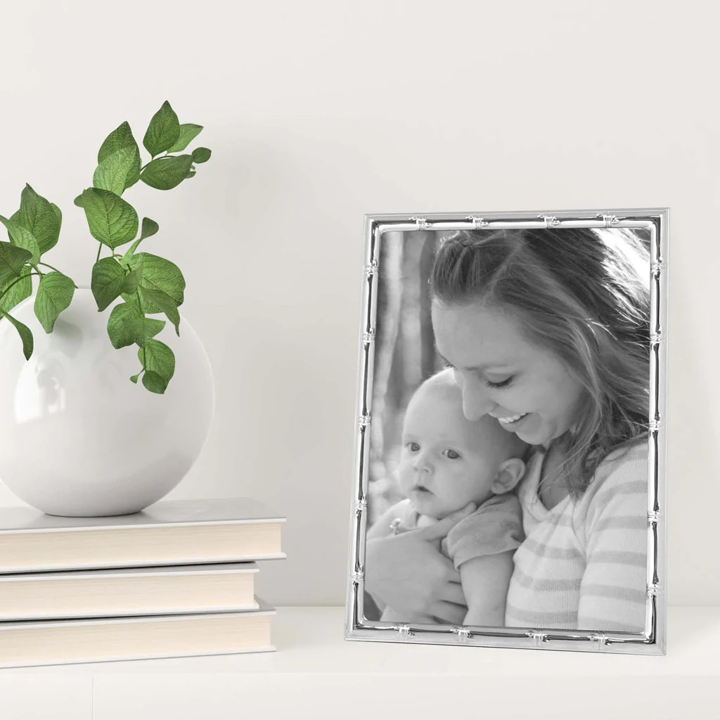Profile Bamboo Silver Metal Photo Frame