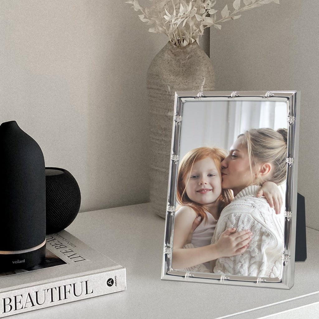 Profile Bamboo Silver Metal Photo Frame