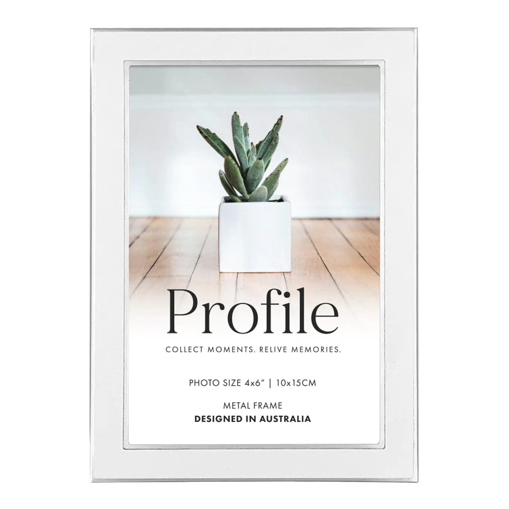 Profile Eternal White Metal Photo Frame