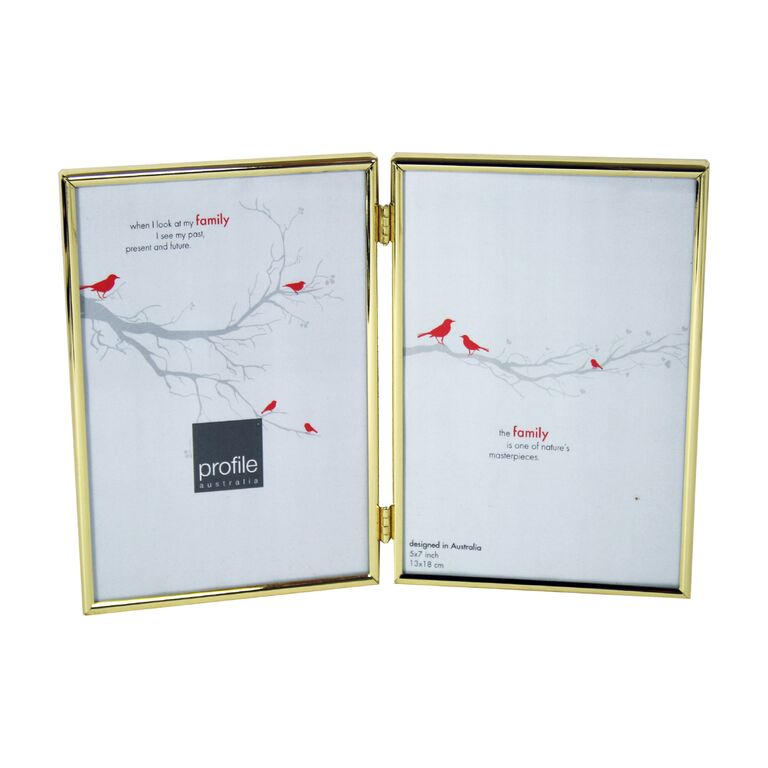 Profile Habitat Brass Hinged Metal Photo Frame