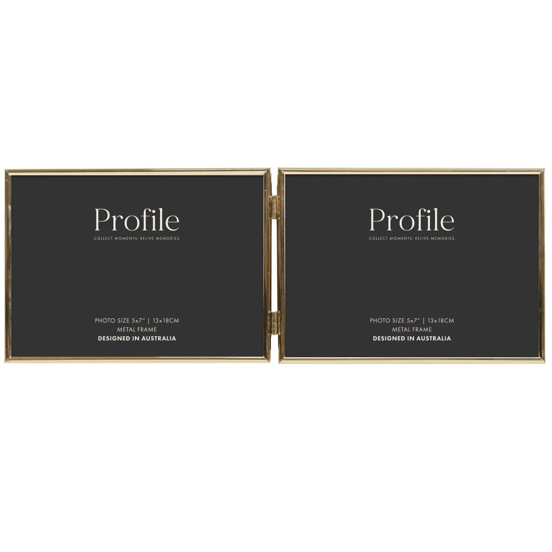 Profile Habitat Brass Hinged Metal Photo Frame