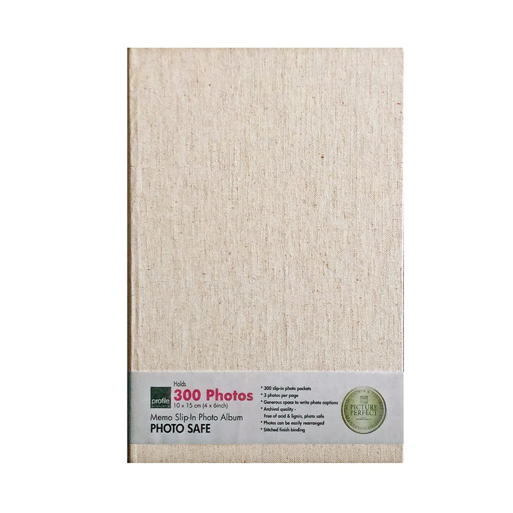 Profile PLUSH Linen Cream 4x6 Slip-In Photo Album