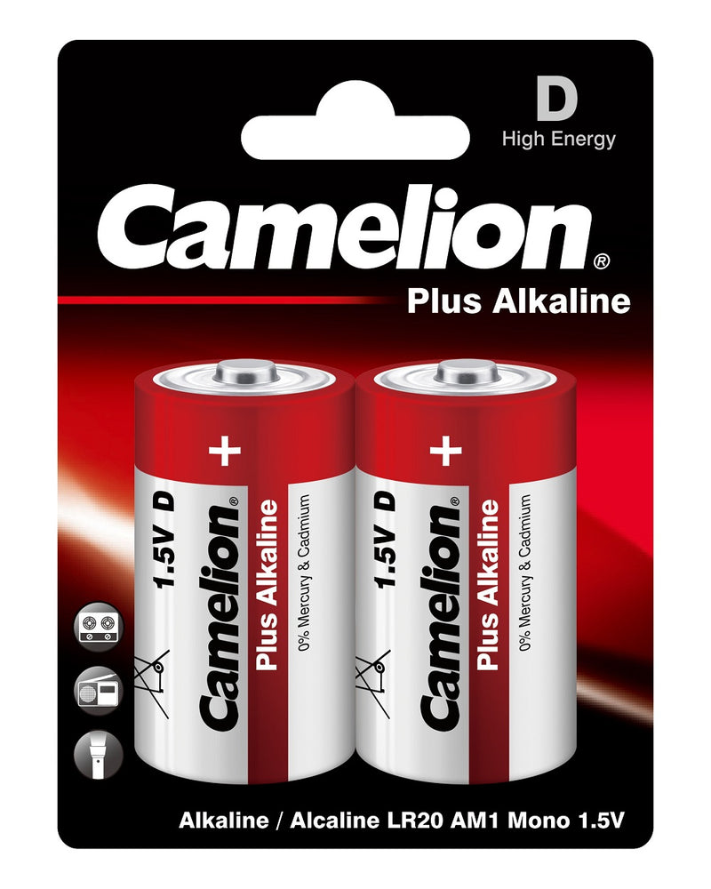 Camelion Plus Alkaline D 2 Pack