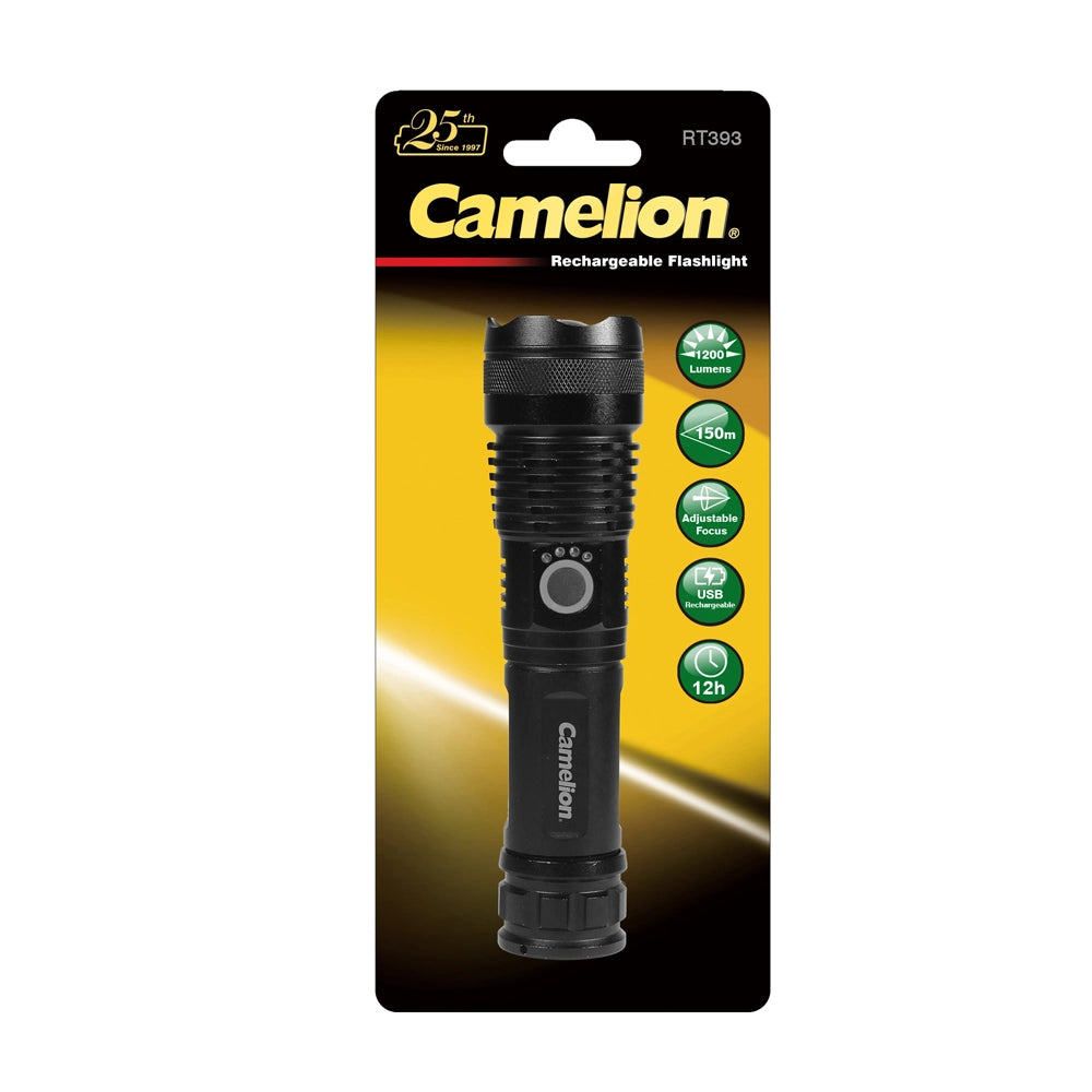 Camelion RT393 Rechargeable Flashlight 1200 Lumen Torch