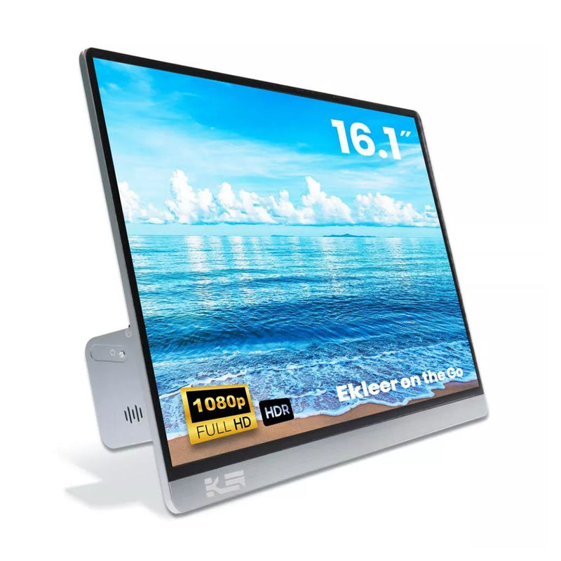 Ekleer Grab & Go 16inch Portable Monitor | Compatible with iPhone, Android, & Nintendo Switch!