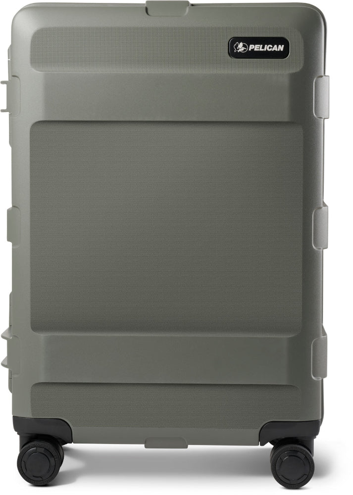 Gray Pelican suitcase on a white background
