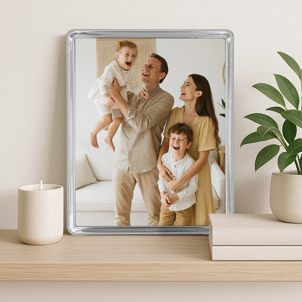 Profile Heirloom Silver Beaded Metal Photo Frames