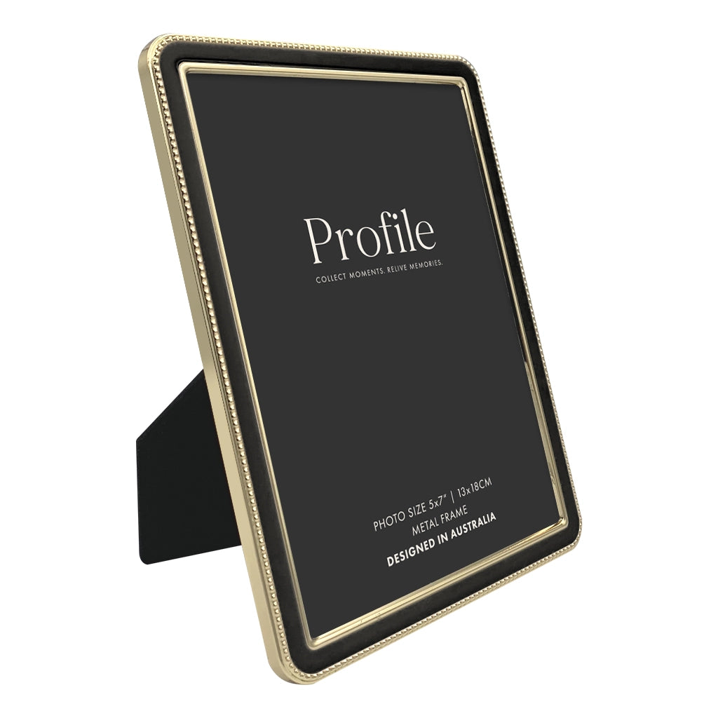Profile Heirloom Black/Gold Beaded Metal Photo Frames
