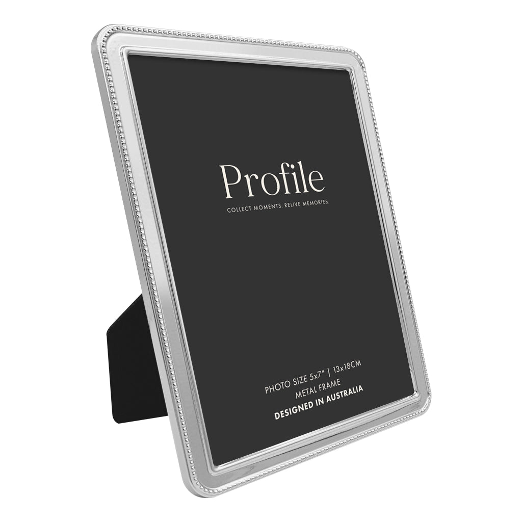 Profile Heirloom Silver Beaded Metal Photo Frames