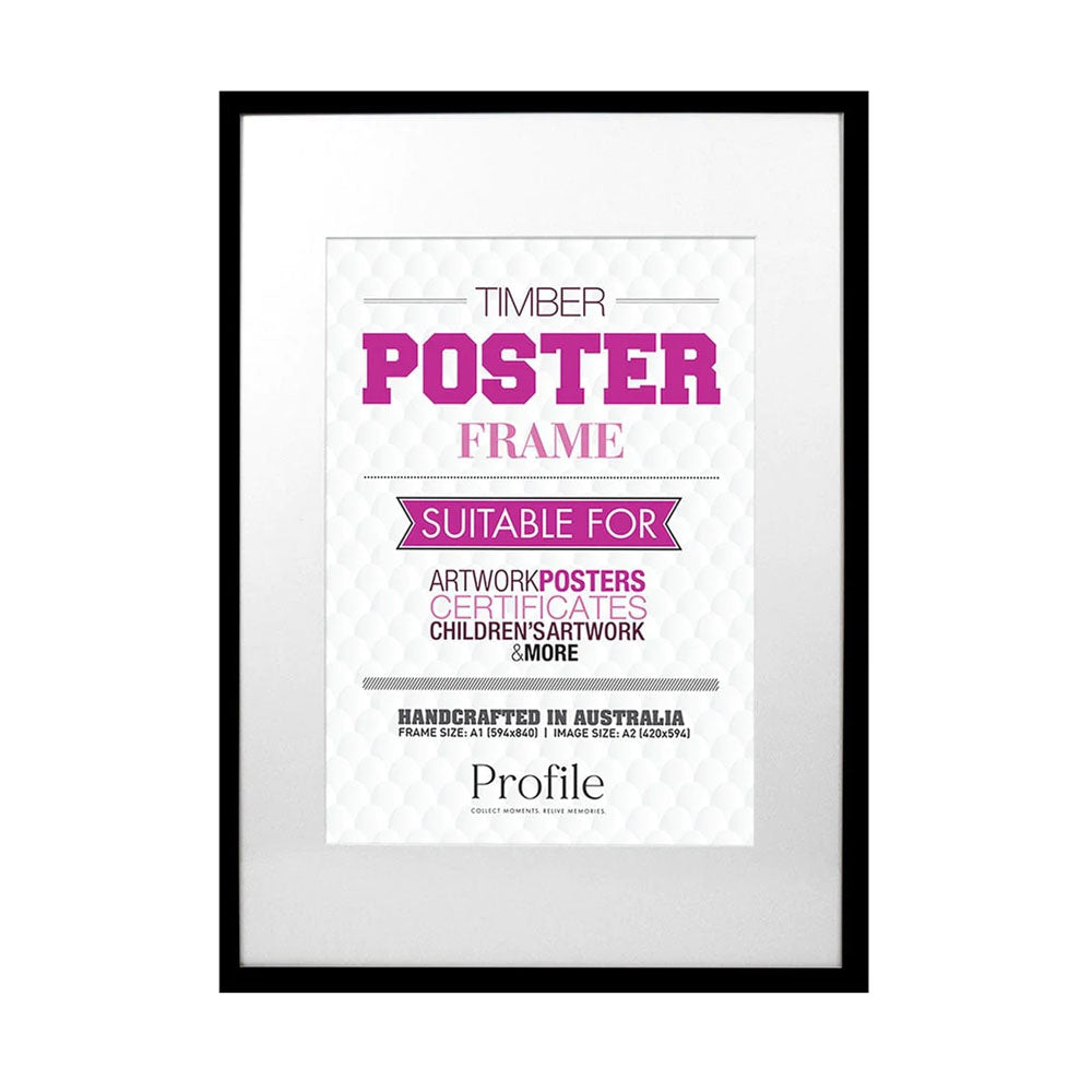 Profile Decorator Certificate/Poster Timber Frame Black