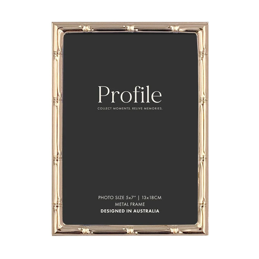 Profile Bamboo Rose Gold Metal Photo Frame
