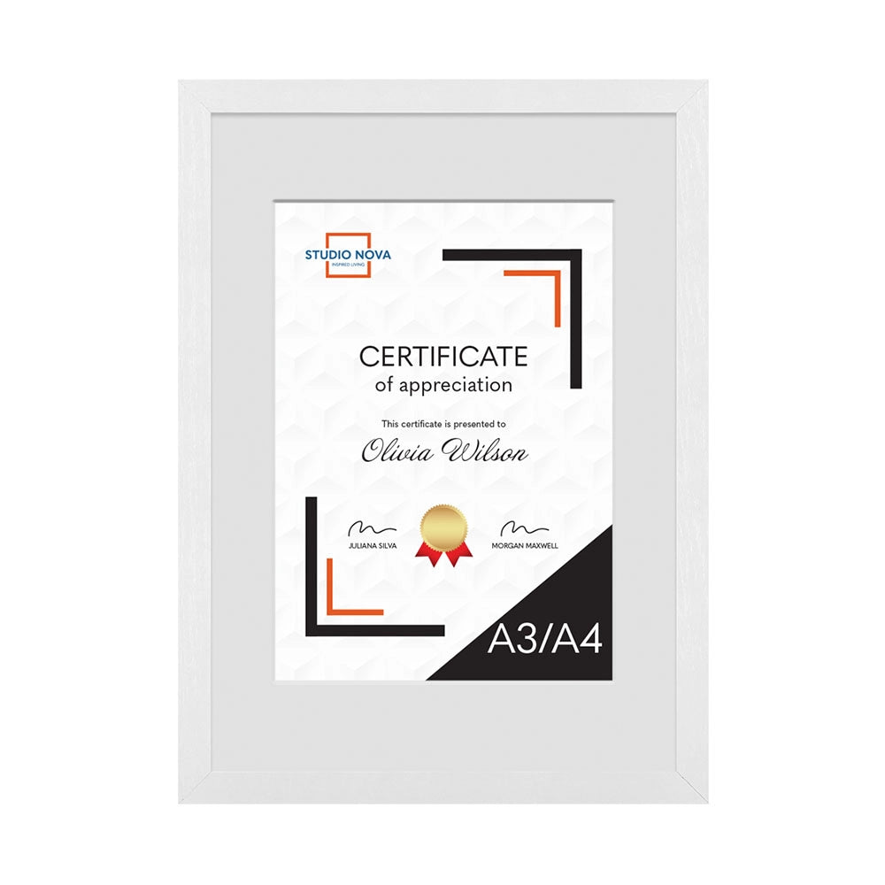 Studio Nova Home Basics Picture Poster/Certificate Frame White, 2pcs.